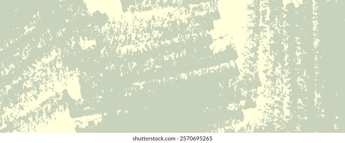 Grunge background with a distressed texture. The background features a pale green color with a worn, faded green pattern throughout. Brush stroke texture background. Beige background vector.