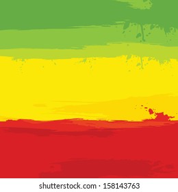 grunge background with flag of Ethiopia. Vector illustration.