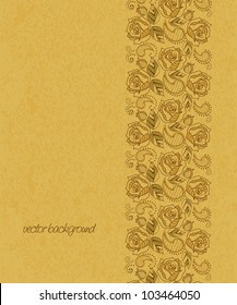grunge background with flowers decoration