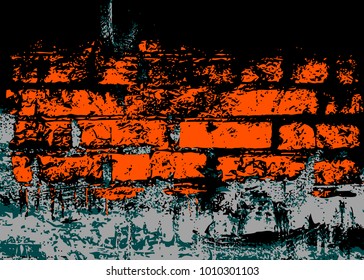 Grunge background of a fragment of a brick wall