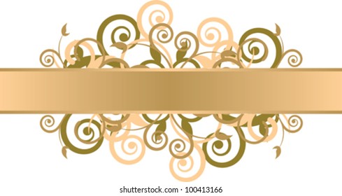 grunge background with gold swirls