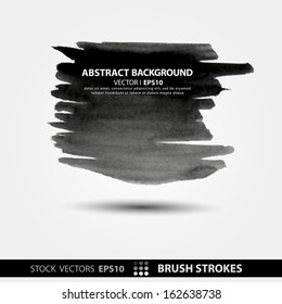 Grunge background gray blots on watercolor paper texture. Vintage retro background. Vector EPS 10 illustration.