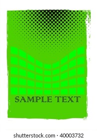 Grunge background in green design, vector illustration