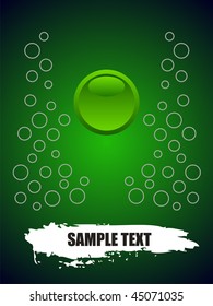 Grunge background in green design. Vector illustration.