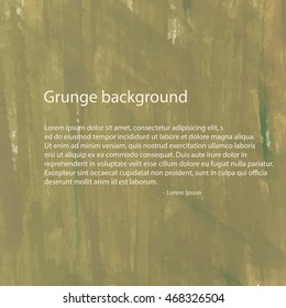 Grunge background green. For your design. Vector.