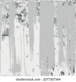 Grunge background is grey. Abstract scratched texture. Vector graffiti