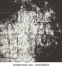 Der brüchige Hintergrund ist grau. Abstrakte, kratzte Textur. Vektorgraffiti