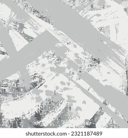 Grunge background is grey. Abstract scratched texture. Vector graffiti