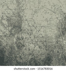 Grunge background grey. Old worn surface. Vector texture of scratches, chips
