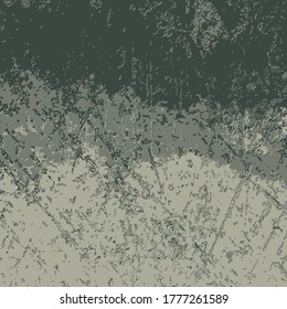 Grunge el fondo gris. Vieja superficie desgastada. Textura vectorial de arañazos, chips