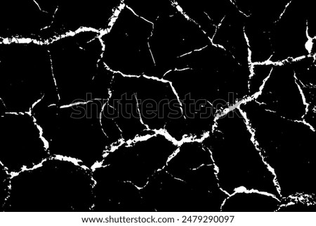 Grunge background of The ground cracks, fissure. Dirty monochrome pattern vector