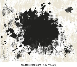 Grunge background with halftone