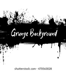 Grunge background with hand drawn ink spots and splash for design