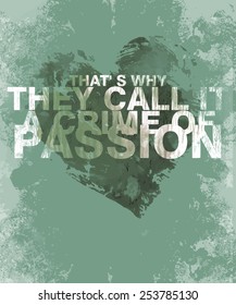 Grunge background with heart and text