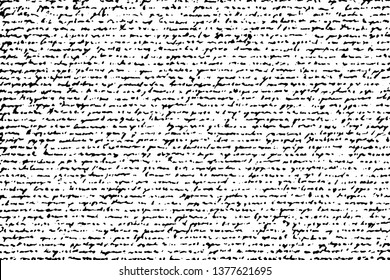 Grunge background of illegible handwriting. Overlay template. Vector illustration