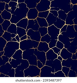 Grunge background with a Kintsugi cracked design