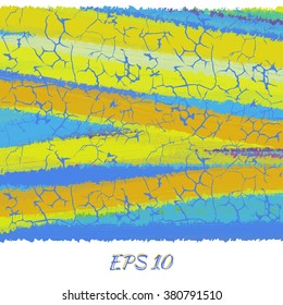 Grunge background of the layers of old paint with cracks