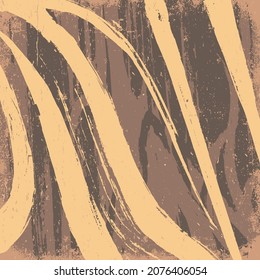 Grunge background is light brown. Abstract scratched texture. Vector graffiti