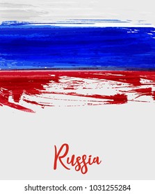 Grunge background with grunge lines in Russia flag colors. Concept for Independence day poster, flyer, banner, etc.
