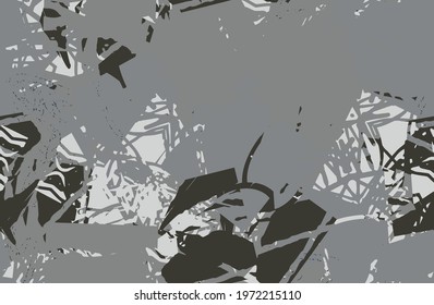 Grunge background is monochrome. Seamless abstract texture. Template for printing on fabric, wallpaper. Chaotic repeating pattern