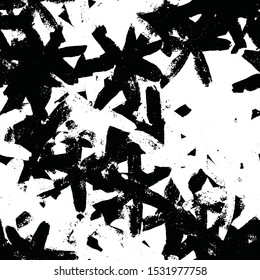 Grunge background monochrome seamless pattern