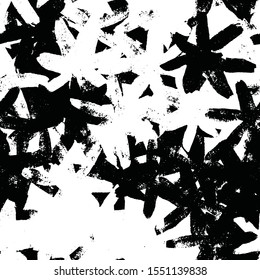 Grunge background monochrome seamless pattern