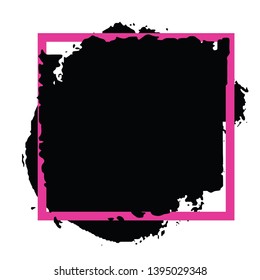 Grunge background monochrome. The stain of the brush stroke. Template with space for text or logo