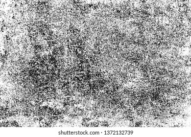 Grunge background monochrome. Vector texture of scratches, chips, scuffs. The pattern of the worn surface. Black and white gloomy wall. Dirty, old Board