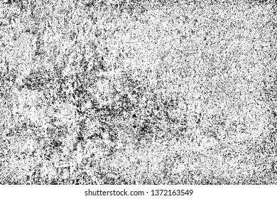 Grunge background monochrome. Vector texture of scratches, chips, scuffs. The pattern of the worn surface. Black and white gloomy wall. Dirty, old Board
