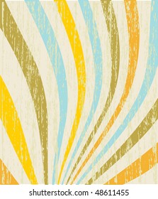 Grunge background with multicolored rays.