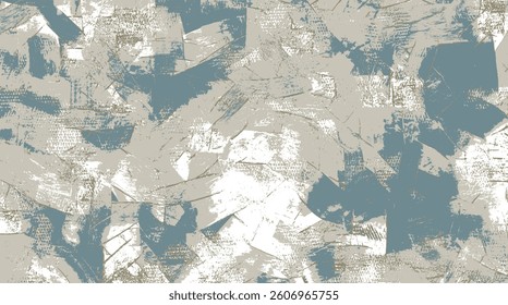 Grunge background, muted vector pattern, textured brush strokes on canvas