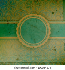 Grunge background with old paper label