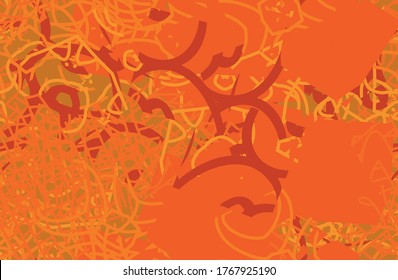 El color naranja de fondo oscuro es transparente. Una textura abstracta. Plantilla para imprimir en tela, Papel tapiz. Patrón de repetición caótico