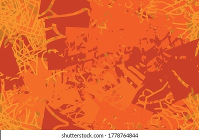 Grunge background orange seamless. An abstract texture. Template for printing on fabric, Wallpaper. Chaotic repeating pattern