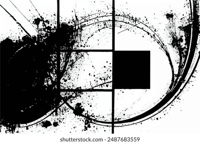 Grunge background. Grunge overlay layer. Abstract black and white vector background. Monochrome vintage surface with dirty pattern. 