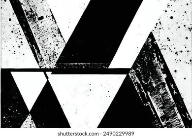 Grunge background. Grunge overlay layer. Abstract black and white vector background. Monochrome vintage surface with dirty pattern. 