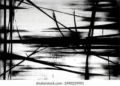 Grunge background. Grunge overlay layer. Abstract black and white vector background. Monochrome vintage surface with dirty pattern. 
