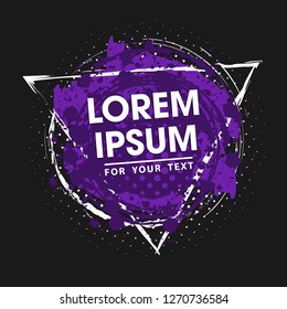 Grunge background. Paint splash. Vector abstract background with ink brush strokes and geometrical shapes. Vector colorful paint splashes. Grunge frame with space for text.
