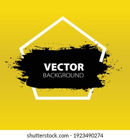 Borde de fondo. Diseño de pincel pintado perfecto para el marco de cabecera. Ilustración del vector