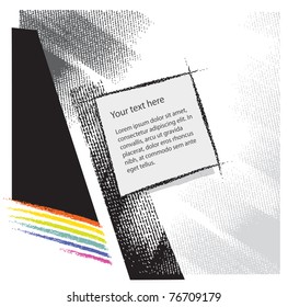 Grunge background, pre-made page layout, blank text (vector)