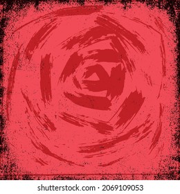Grunge background is red. Abstract scratched texture. Vector graffiti