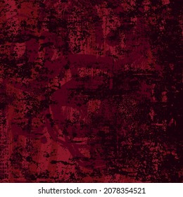 Grunge background is red. Abstract scratched texture. Vector graffiti