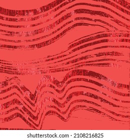 Grunge background is red. Abstract scratched texture. Vector graffiti