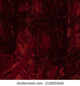 Grunge background is red. Abstract scratched texture. Vector graffiti
