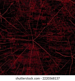 brüchiger Hintergrund ist rot. Abstrakte, kratzte Textur. Vektorgraffiti