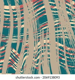 Grunge background red, brown, green. Abstract scratched texture. Vector graffiti