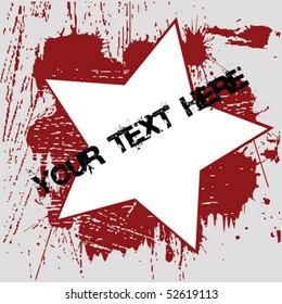 Grunge background with red ink spots
