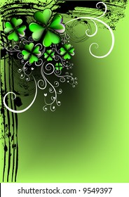grunge background with retro flowers