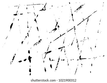 Grunge background of ripped black lines on a white background. Abstract cuts, smears on the surface