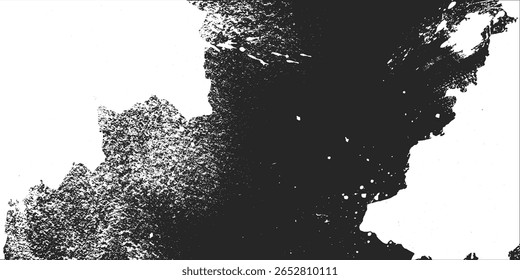 Fundo grunge. Vetor de textura preto e branco áspero. Textura de sobreposição angustiada. Efeito de textura abstrata. Ilustração de vetor. Preto isolado no fundo branco.eps8